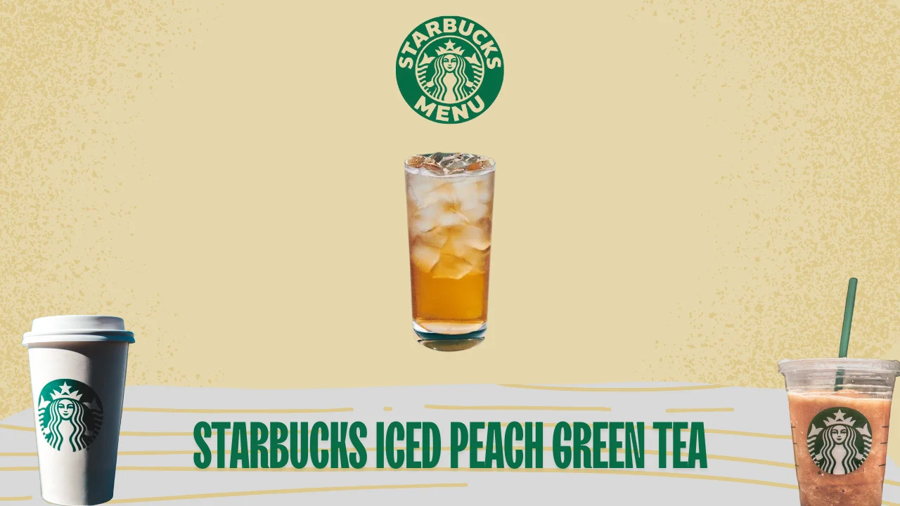 Cooling glass of Starbucks Iced Peach Green Tea with clear info on price, calories, and nutrition. See the refreshing details!