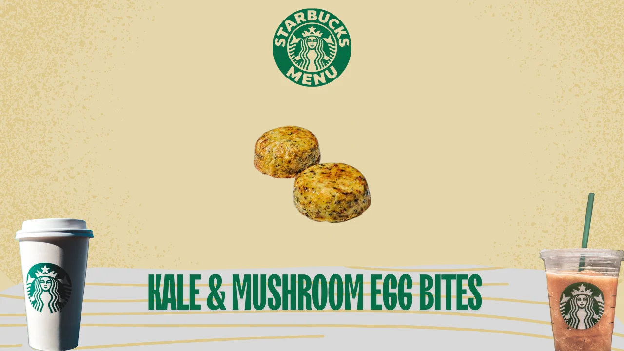 Steamy Starbucks Kale & Mushroom Egg Bites, packed with savory flavor and protein for a tasty, on-the-go breakfast. Grab yours!