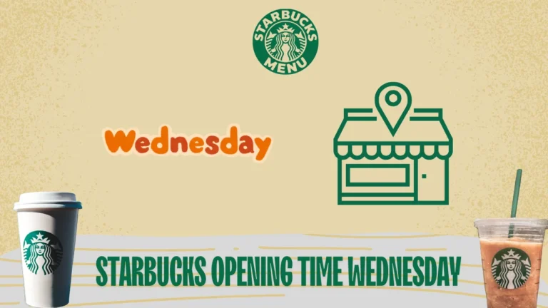 Friendly barista shows the Starbucks opening hours for Wednesday on the store's chalkboard sign. Find your nearest store's time now!